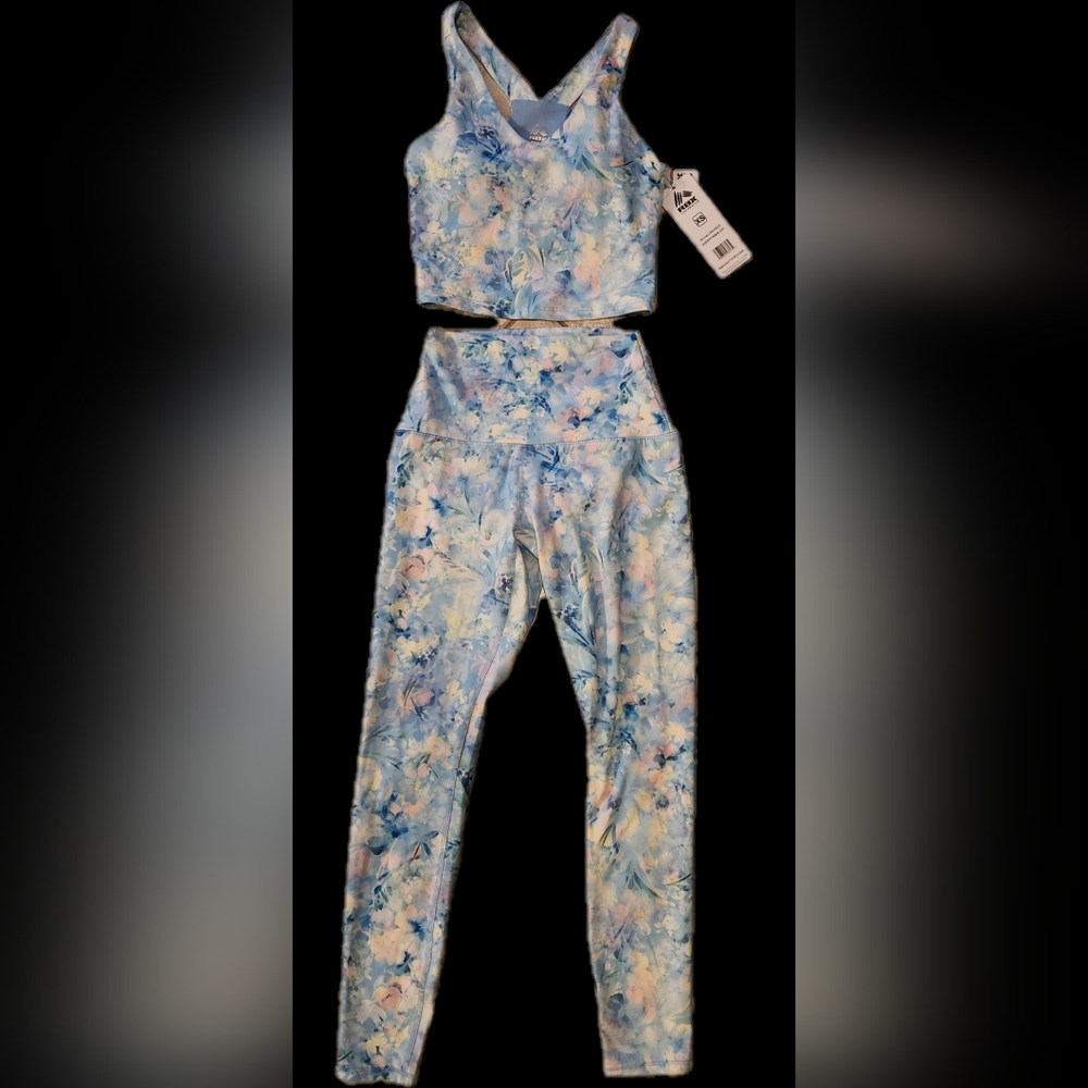 NWT ❗️ RBX two peaces set blue pink flowers size xs - Picture 2 of 15